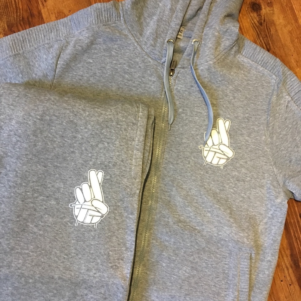 Grey and white upper-class TTP Jogging suit